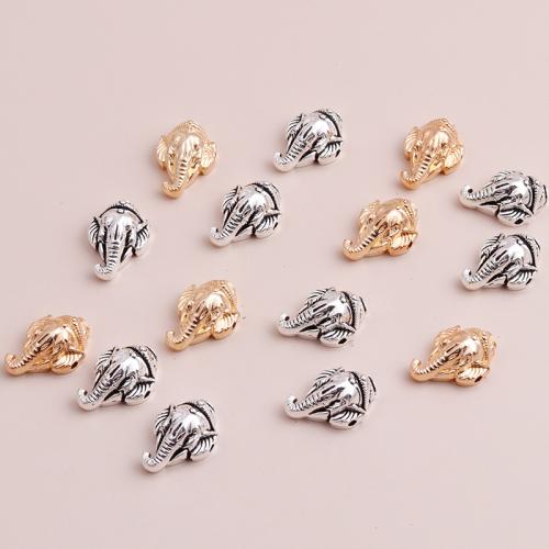 Tibetan Style Animal Beads, Elephant, plated, DIY, more colors for choice, 10PCs/Bag, Sold By Bag