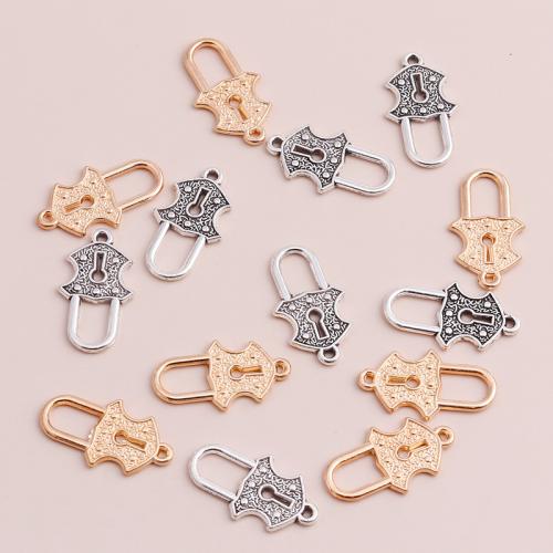 Tibetan Style Lock Pendants, plated, DIY, more colors for choice, 20PCs/Bag, Sold By Bag