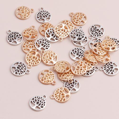 Pendentifs en alliage de zinc, arbre, Placage, DIY, plus de couleurs à choisir, 50PC/sac, Vendu par sac