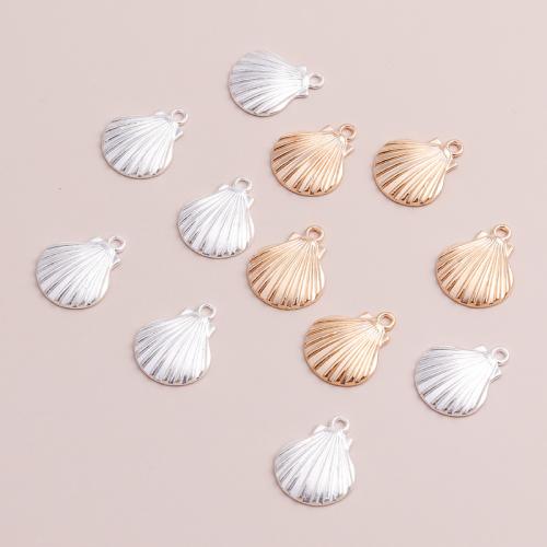 Pendentifs en alliage de zinc, coquille, Placage, DIY, plus de couleurs à choisir, 10PC/sac, Vendu par sac