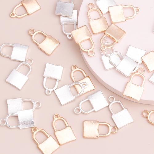 Zinc alliage verrouillage pendentifs, alliage de zinc, cadnas, Placage, DIY, plus de couleurs à choisir, 10PC/sac, Vendu par sac