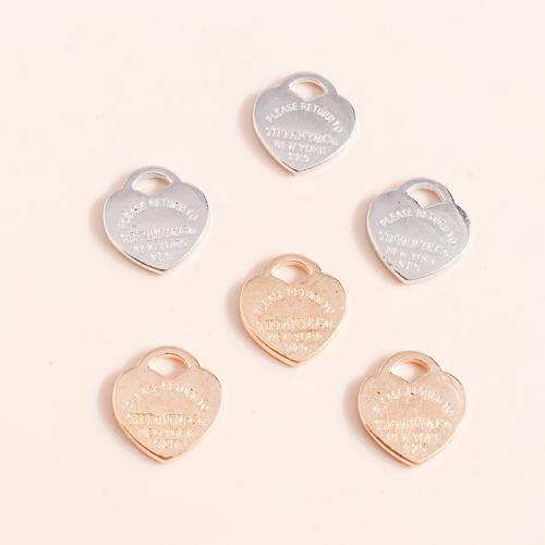 Tibetan Style Heart Pendants, plated, DIY, more colors for choice, 20PCs/Bag, Sold By Bag