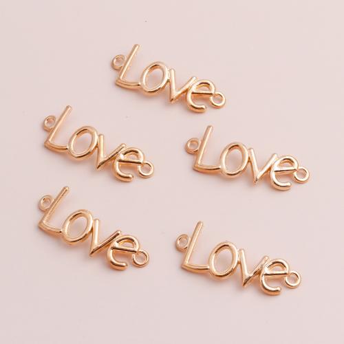 Letter Tibetan Style Connector, Alphabet Letter, plated, DIY & 1/1 loop, 10PCs/Bag, Sold By Bag