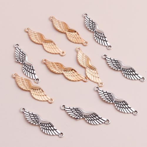 Tibetan Style Connector, Wing Shape, plated, DIY & 1/1 loop, more colors for choice, 20PCs/Bag, Sold By Bag