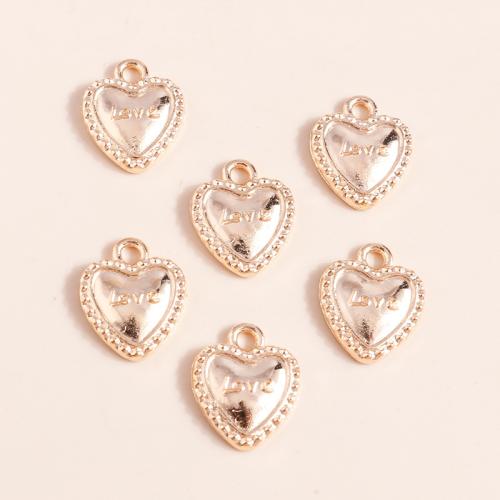 Pendentifs coeur en alliage de zinc, Placage, DIY, 20PC/sac, Vendu par sac