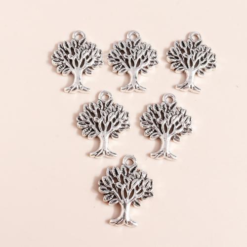 Pendentifs en alliage de zinc, arbre, Placage, DIY, 20PC/sac, Vendu par sac