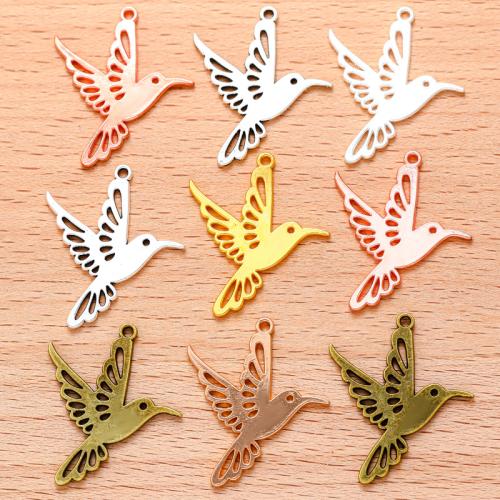 Tibetan Style Animal Pendants, Bird, plated, DIY, more colors for choice, 23x22mm, 100PCs/Bag, Sold By Bag