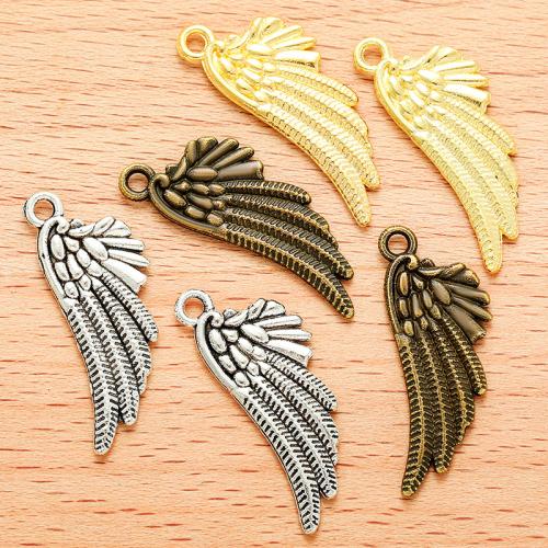 Wing Shaped Tibetan Style Pendants, plated, DIY, more colors for choice, 29x11mm, 100PCs/Bag, Sold By Bag