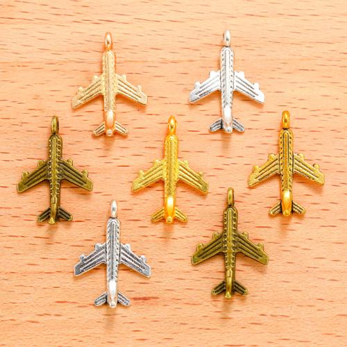 Tibetan Style Pendants, Airplane, plated, DIY, more colors for choice, 23x15mm, 100PCs/Bag, Sold By Bag