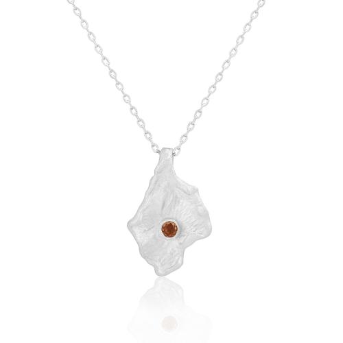 Argent sterling 925 collier, avec 2inch chaînes de rallonge, Irrégulière, pavé de micro zircon & pour femme, plus de couleurs à choisir, Longueur:Environ 16.1 pouce, Vendu par PC