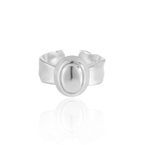 Plata de ley 925 Anillo de dedo Cuff, ajustable & para mujer & mate, más colores para la opción, tamaño:6.5, Vendido por UD