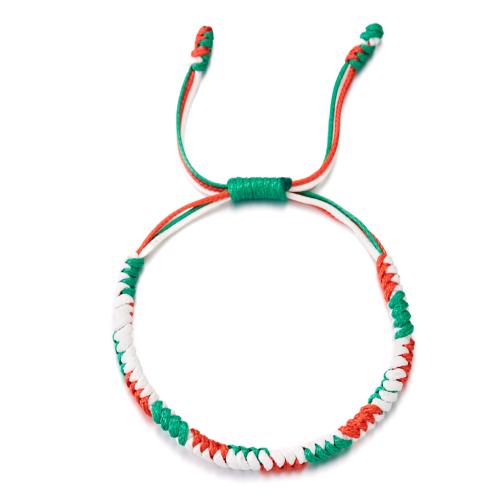 cordón poliéster Pulsera, hecho a mano, unisexo & trenzado, más colores para la opción, longitud:aproximado 6.29-10.23 Inch, Vendido por UD