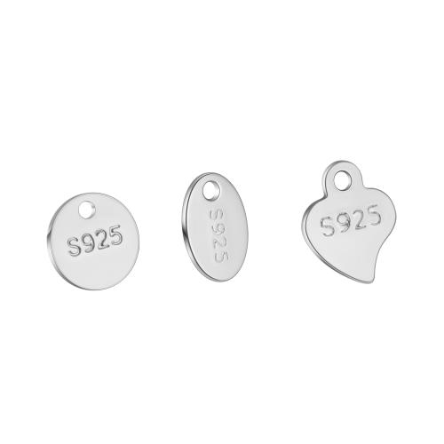 925 Sterling Silber Anhänger, 925er Sterling Silber, plattiert, verschiedene Stile für Wahl, keine, verkauft von PC