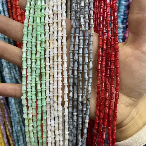 Natural Colored Shell Beads, Freshwater Shell, mushroom, DIY, more colors for choice, 4x7mm, Approx 49PCs/Strand, Sold By Strand