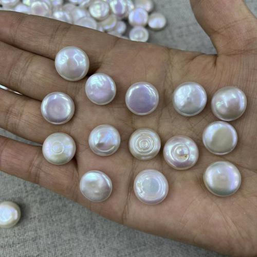 Cultured Button Freshwater Pearl Beads, Coin, DIY, white, about:11-12mm, Sold By PC