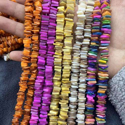 Natural Colored Shell Beads, Square, DIY & different size for choice, more colors for choice, Sold Per Approx 38 cm Strand