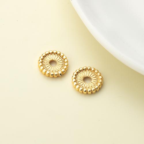 Brass Jewelry Beads, Round, gold color plated, DIY, nickel, lead & cadmium free, 12x2.40x12mm, Sold By PC