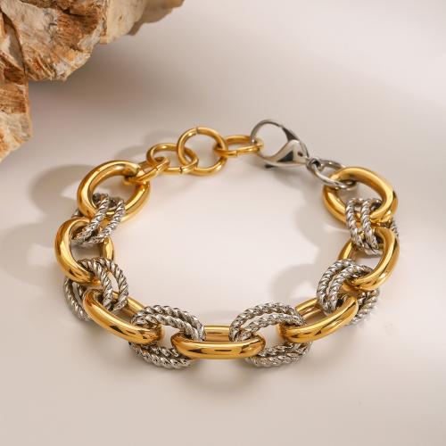 Stainless Steel Jewelry Bracelet, 304 Stainless Steel, plated, for woman, mixed colors, Sold By PC