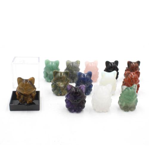 Fashion Decoration, Natural Stone, Fox, fashion jewelry & different materials for choice, more colors for choice, 25x32x21mm, Sold By PC