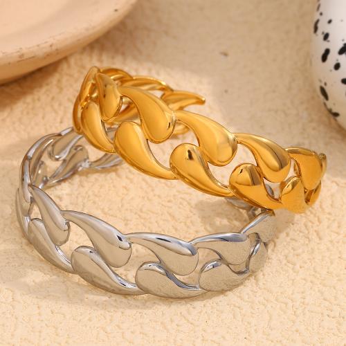 304 Stainless Steel Cuff Bangle, plated, fashion jewelry & for woman & hollow, more colors for choice, Sold By PC