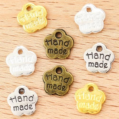 Tibetan Style Flower Pendants, plated, DIY, more colors for choice, 8x8mm, 100PCs/Bag, Sold By Bag