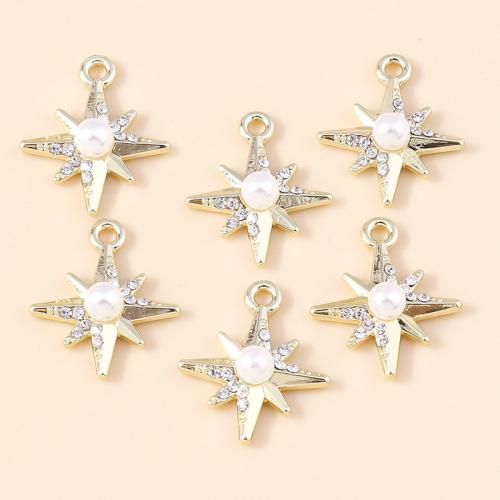 Tibetan Style Rhinestone Pendants, with Plastic Pearl, plated, DIY & with rhinestone, more colors for choice, 5PCs/Bag, Sold By Bag