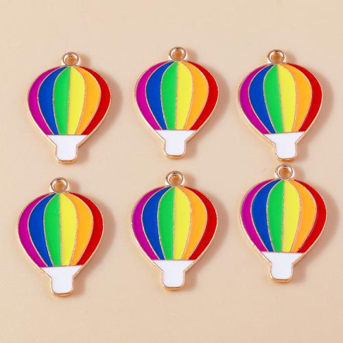 Tibetan Style émail Pendants, alliage de zinc, Ballon chaud, Placage, DIY, 10PC/sac, Vendu par sac