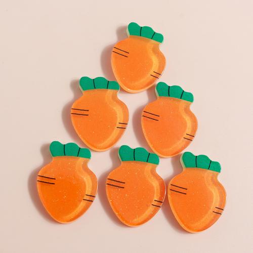 Tibetan Style Enamel Pendants, Carrot, plated, DIY, 10PCs/Bag, Sold By Bag