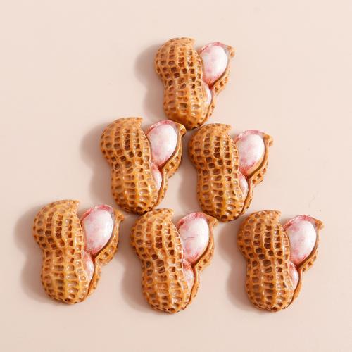 Mobile Phone DIY Decoration, Plastic, with Resin, Peanut, plated, 10PCs/Bag, Sold By Bag