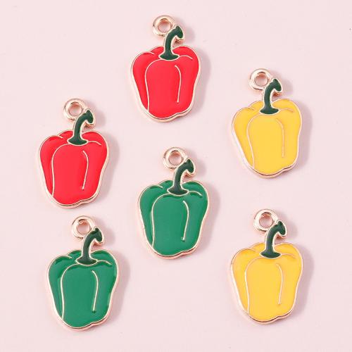 Tibetan Style Enamel Pendants, Pepper, plated, DIY, more colors for choice, 10PCs/Bag, Sold By Bag