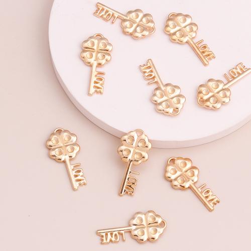 Tibetan Style Key Pendants, plated, DIY, 20PCs/Bag, Sold By Bag