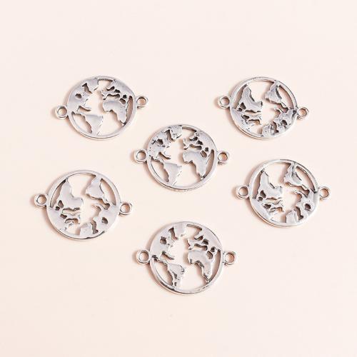 Tibetan Style Connector, Round, plated, DIY & 1/1 loop, 20PCs/Bag, Sold By Bag