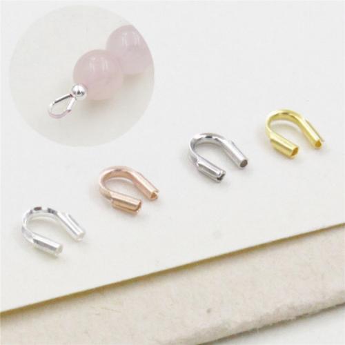 925 Sterling Silver Thread Guard, DIY, more colors for choice, 3.50x5mm, Hole:Approx 0.6mm, Sold By PC