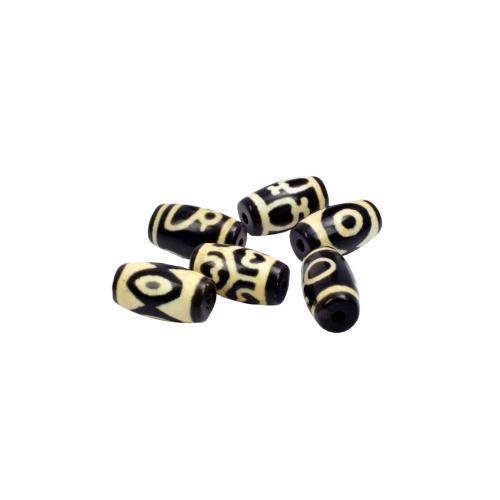 Natural Tibetan Agate Dzi Beads, random style & mixed pattern & DIY, 11x20mm, Hole:Approx 0.6mm, Sold By PC