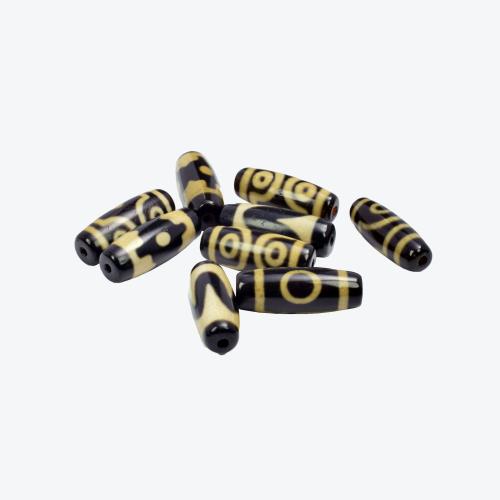 Natural Tibetan Agate Dzi Beads, random style & mixed pattern & DIY, 28mm, Hole:Approx 1.2mm, Sold By PC