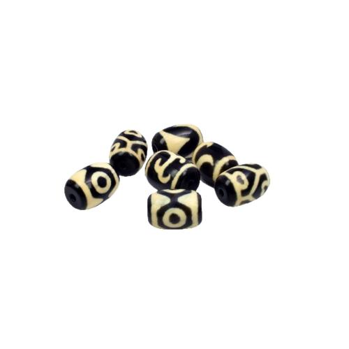 Natural Tibetan Agate Dzi Beads, random style & mixed pattern & DIY, Grade B, 11x14mm, Hole:Approx 1.2mm, Sold By PC