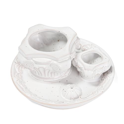 porcelaine Siège encens, pour la maison et le bureau, blanc, Vendu par PC