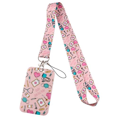 Lanyard card Holder, Polyester, with Plastic, multifunctional & different styles for choice & different designs for choice, Sold By PC