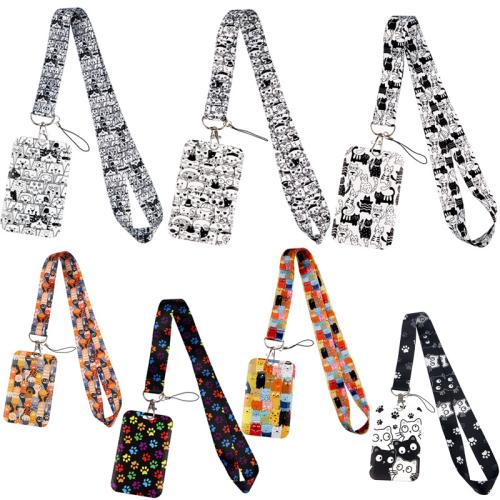 Lanyard card Holder, Polyester, with Plastic, multifunctional & different styles for choice & different designs for choice, Sold By PC