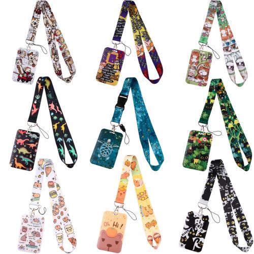 Lanyard card Holder, Polyester, with Plastic, multifunctional & different styles for choice & different designs for choice, Sold By PC