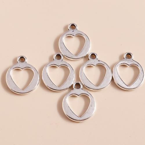 Tibetan Style Heart Pendants, plated, DIY, 50PCs/Bag, Sold By Bag