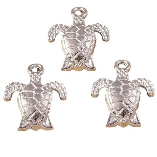 Pendentifs animaux en alliage de zinc, tortue, Placage, DIY, 30PC/sac, Vendu par sac