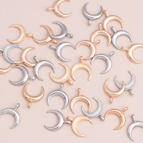 Tibetan Style Moon Pendants, plated, DIY, more colors for choice, 20PCs/Bag, Sold By Bag