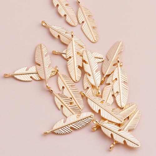 Pendentifs feuilles en alliage de zinc , Placage, DIY, 20PC/sac, Vendu par sac