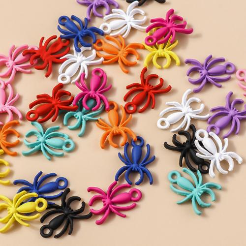 Tibetan Style Animal Pendants, Spider, stoving varnish, DIY, more colors for choice, 10PCs/Bag, Sold By Bag