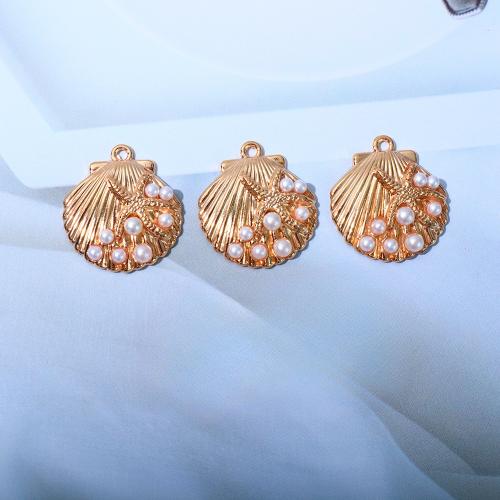 Tibetan Style Animal Pendants, with Plastic Pearl, plated, DIY, 26x24mm, 100PCs/Bag, Sold By Bag