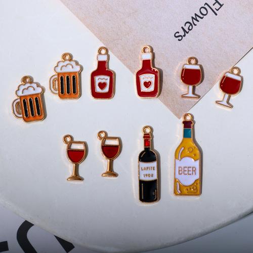 Tibetan Style Enamel Pendants, plated, DIY & different styles for choice, more colors for choice, 100PCs/Bag, Sold By Bag