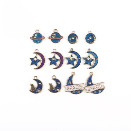 Tibetan Style Enamel Pendants, plated, DIY & different styles for choice, more colors for choice, 100PCs/Bag, Sold By Bag