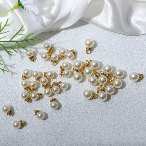 Tibetan Style Rhinestone Pendants, with Plastic Pearl, plated, DIY & different size for choice & with rhinestone, more colors for choice, 100PCs/Bag, Sold By Bag