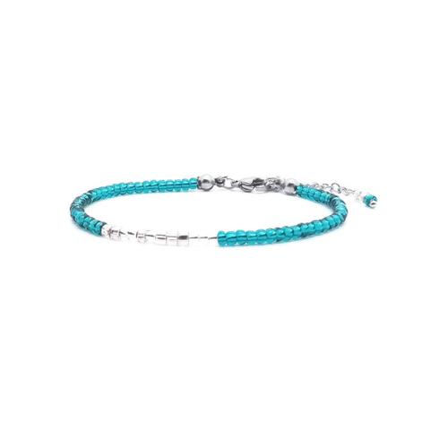 Rocallas de vidrio Pulsera, con acero inoxidable 304, hecho a mano, Joyería & unisexo, más colores para la opción, longitud:aproximado 6-10 Inch, Vendido por UD